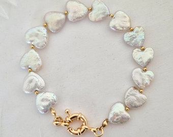 Elegante zoetwaterparel sterarmband, moderne parelsieraden met natuurlijke parels, uniek cadeau voor haar, echte parelarmband voor vrouwen