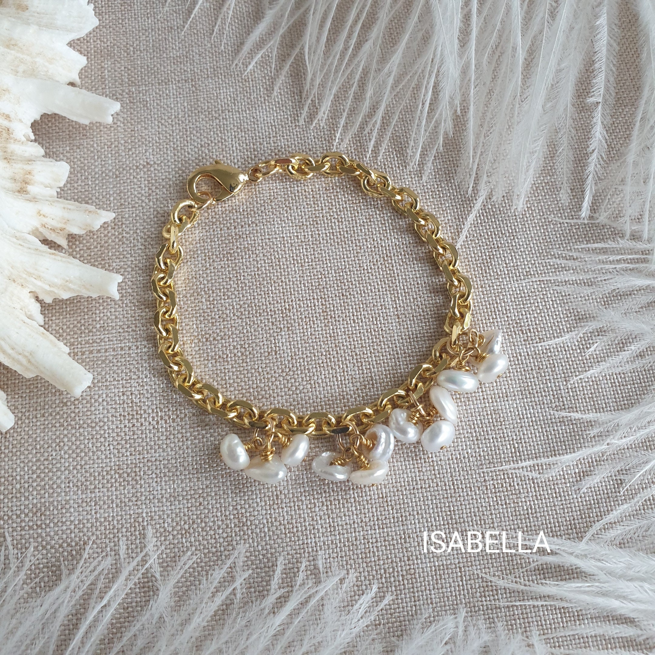 Baroque Pearl Bracelet for Women, Big Pearl Bracelet With