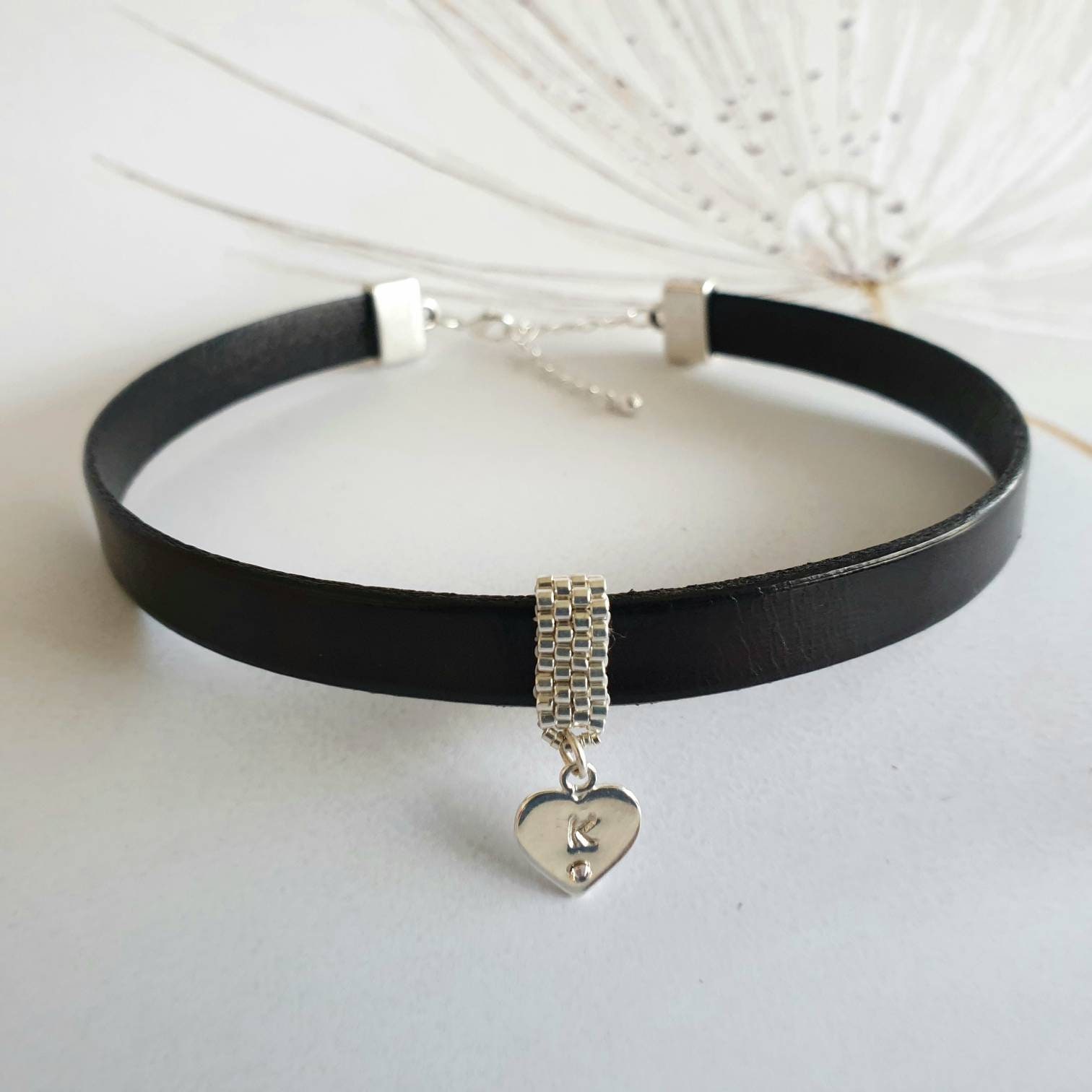Custom BDSM Collar With Silver Initial Disc Submissive Day - Etsy