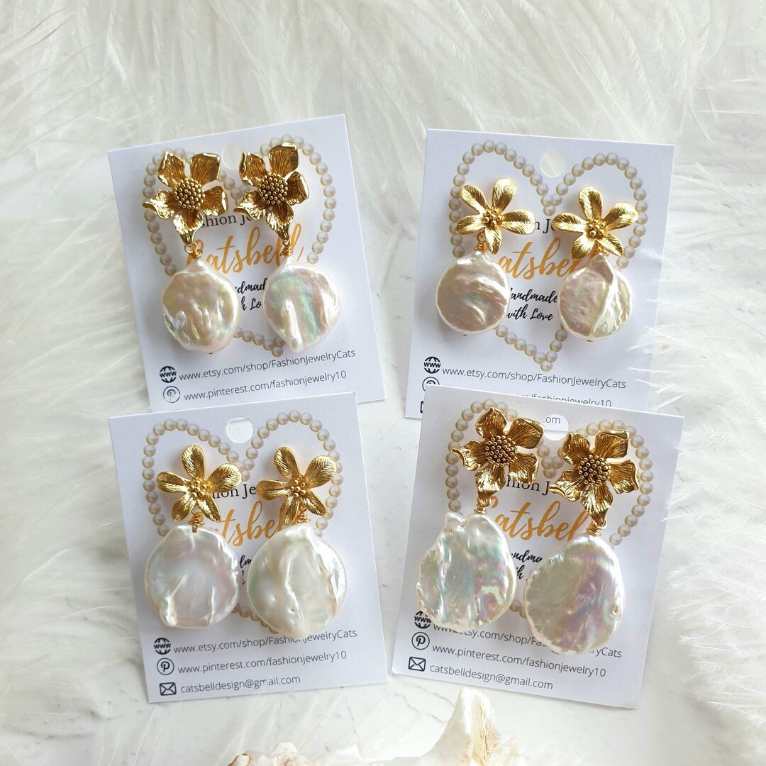PEARL FLOWER EARRINGS main image 1