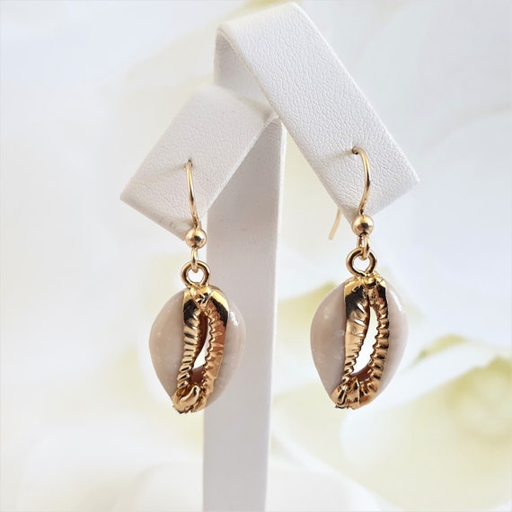 Cowrie Shell Earrings Seashell Earrings 