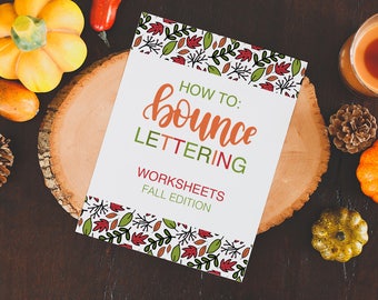 Bounce Lettering Worksheets, Summer Edition, Lettering Worksheets ...