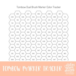 Tombow 108 Set Dual Tip Brush & Pen Marker Colorchart 