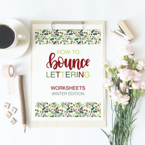Bounce Lettering Worksheets, Winter Edition, Lettering Worksheets ...
