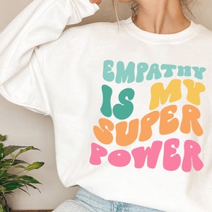Empatia é meu super poder SVG, Empatia Svg, Amor próprio Svg, Saúde Mental Svg, Empath Svg, Arquivo de corte retrô para Cricut Silhouette