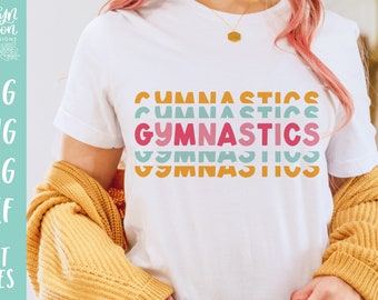 Gymnastics Stacked SVG, Gymnast Svg, Rainbow Svg, Positivity Svg, Cricut and Silhouette Files