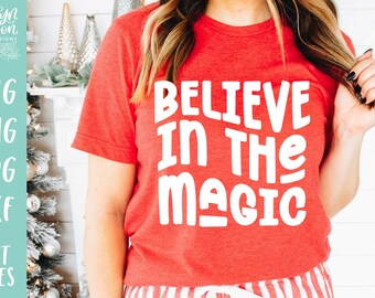 Believe in the Magic SVG, Christmas SVG for Cricut, Christmas Shirt Svg, Santa Claus Svg, Retro Svg Cut File