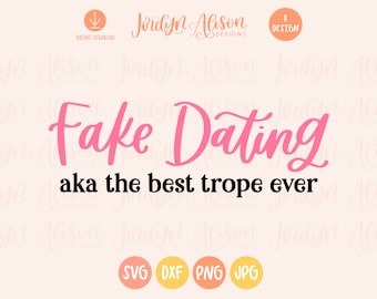 Fake Dating Romance Trope Svg, Book Lovers Svg, Bookish Svg for Cricut, Librarian Svg, Reading Shirt Svg, Romance Book Club Svg, Reading Svg