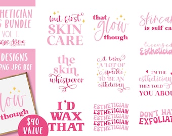 Esthetician SVG Bundle, Esthetician SVG, Occupation SVG for Cricut, Esthetician Shirt Svg, Beauty Technician Svg, Gift for Esthetician