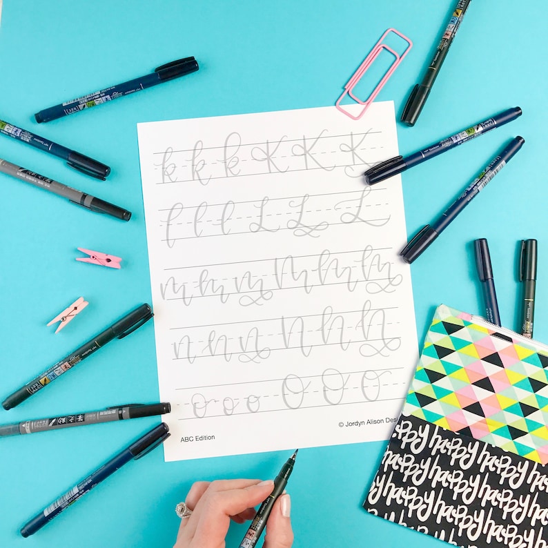 Bouncing Letters Shape Worksheet Bounce Lettering Worksheets, Alphabet Edition, Lettering Worksheets ...