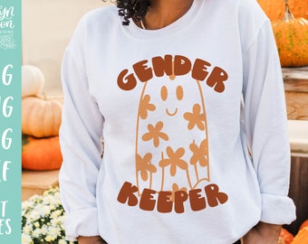 Gender Keeper Svg, Fall Gender Reveal, Halloween Gender Reveal, Baby Reveal, Spooky Ghost Gender Reveal, Gender Reveal Party Shirt Design