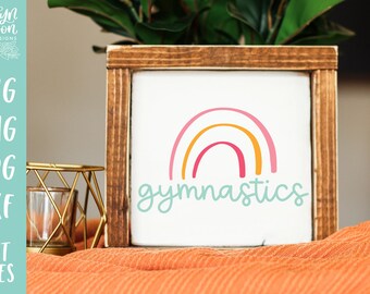 Gymnastics Rainbow SVG, Gymnast Svg, Rainbow Svg, Positivity Svg, Cricut and Silhouette Files