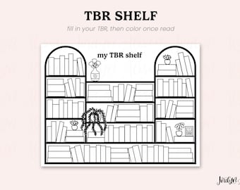 My TBR Shelf Printable, TBR Reading Challenge, Book Challenge Printable, Tbr Tracker, Bookshelf Reading Log, My Bookshelf Printable, Bookish