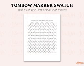 Tombow Dual Brush Marker Tracker, Update to Include all 108 Markers, Hand Lettering Tracker
