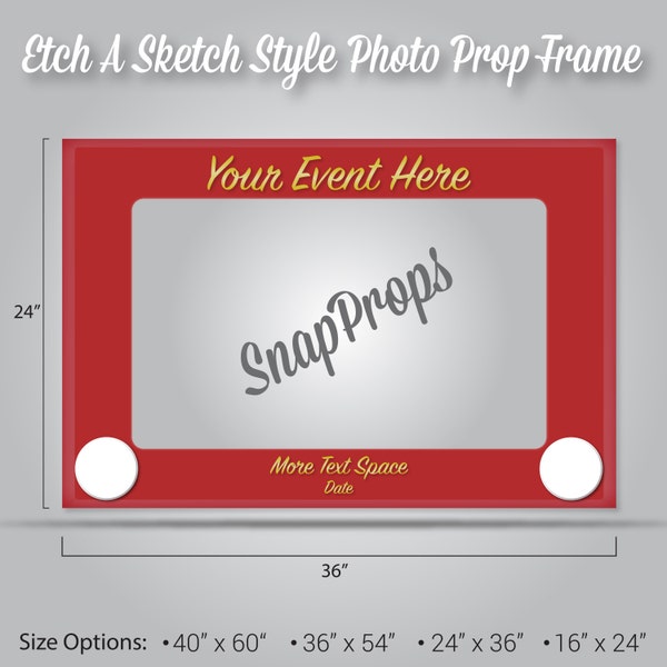 Personalized Etch-A-Sketch Prop Frame DIGITAL FILE - Perfect for all special events (Birthdays, Weddings, Graduations, Prom, School Dances)