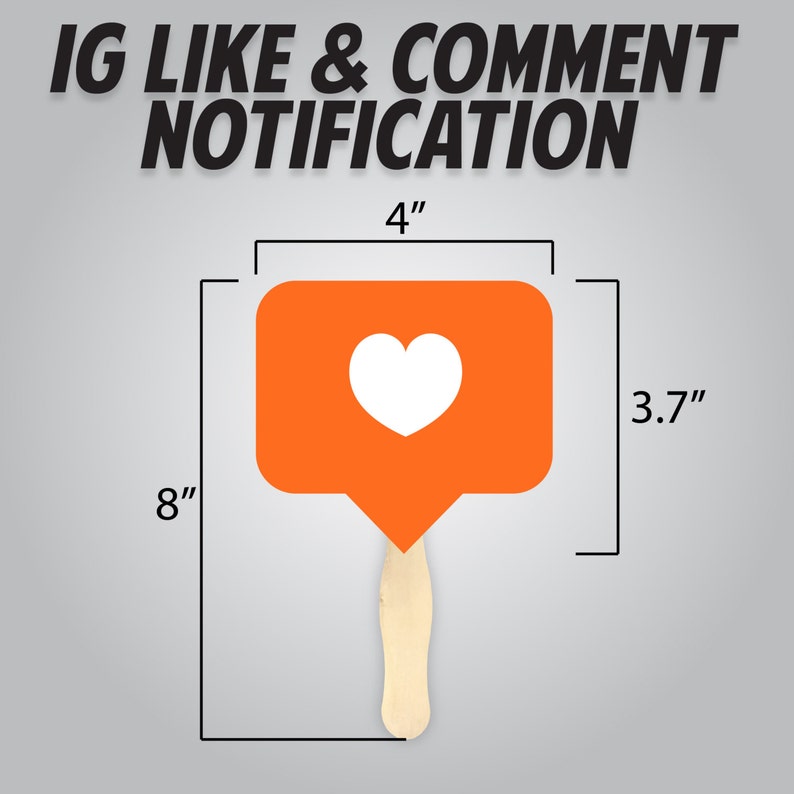Emoji on a Stick Instagram Like & Comment Notification Etsy