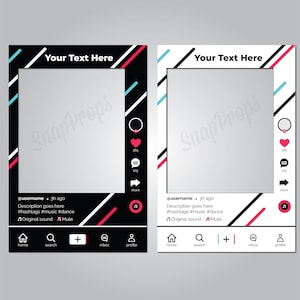 Personalized Tik Tok Photo Prop - Perfect for all special events (Birthdays, Weddings, Corporate Events) DIGITAL FILE ONLY