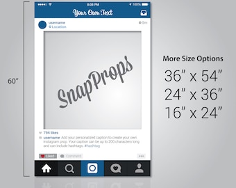 Personalized Instagram Style Prop Frame DIGITAL FILE - Perfect for all special events (Birthdays, Weddings, Graduations, School Dances)