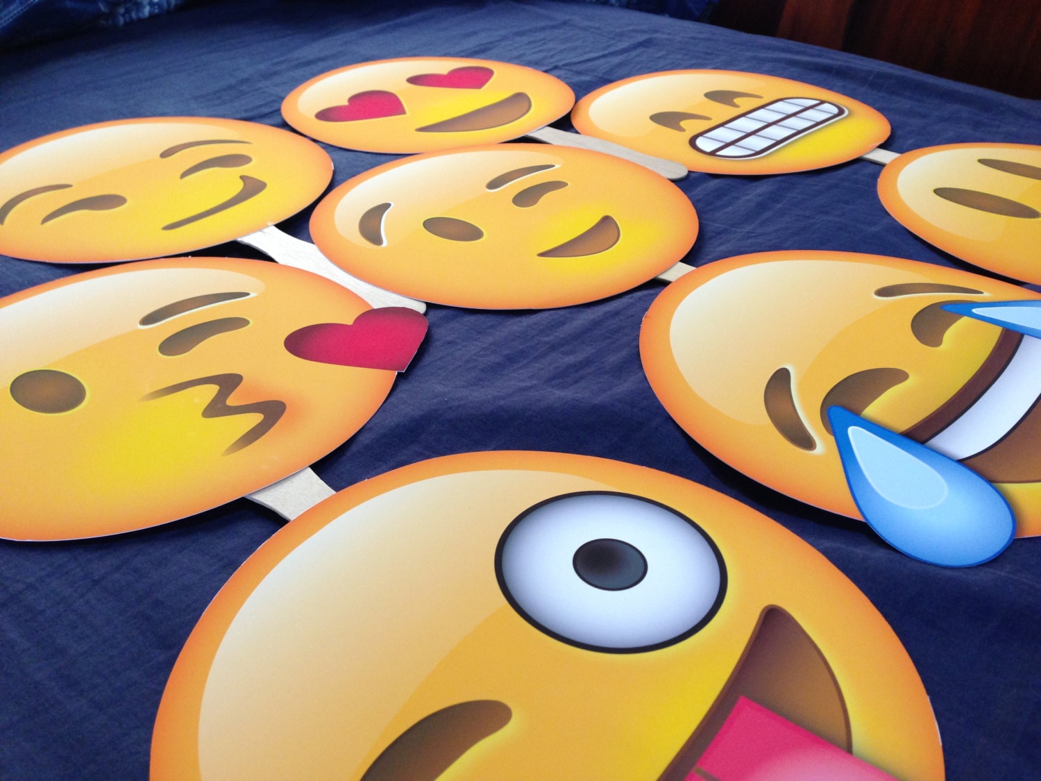 Pick Your Own Emoji on a Stick Smiley Emoji Party Photobooth Etsy