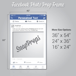 Personalized Facebook Style Prop Frame DIGITAL FILE - Perfect for All ...
