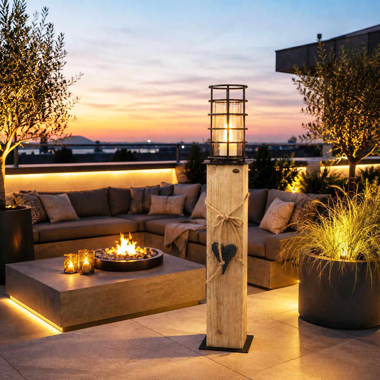 Wanddeko draußen terrasse