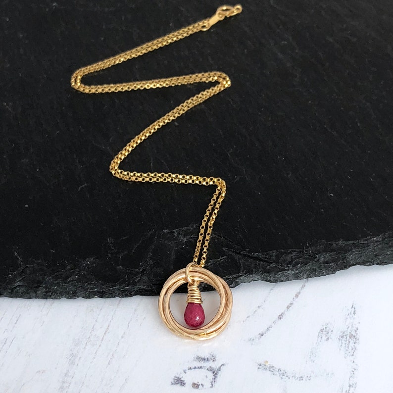 40th anniversary gift ruby necklace 40th birthday gift