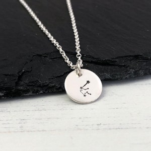Aquarius constellation necklace, sterling silver star sign necklace, Zodiac pendant, birthday gift for daughter, celestial gift