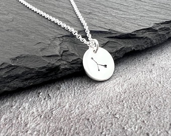 Cancer constellation necklace, sterling silver star sign necklace, Zodiac pendant, gift for friend