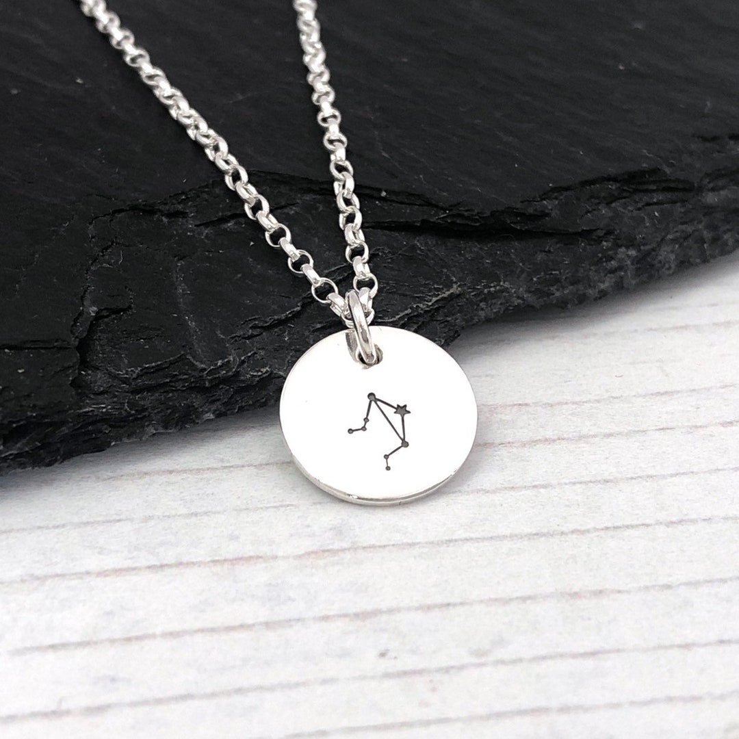 Libra constellation necklace silver Clearance