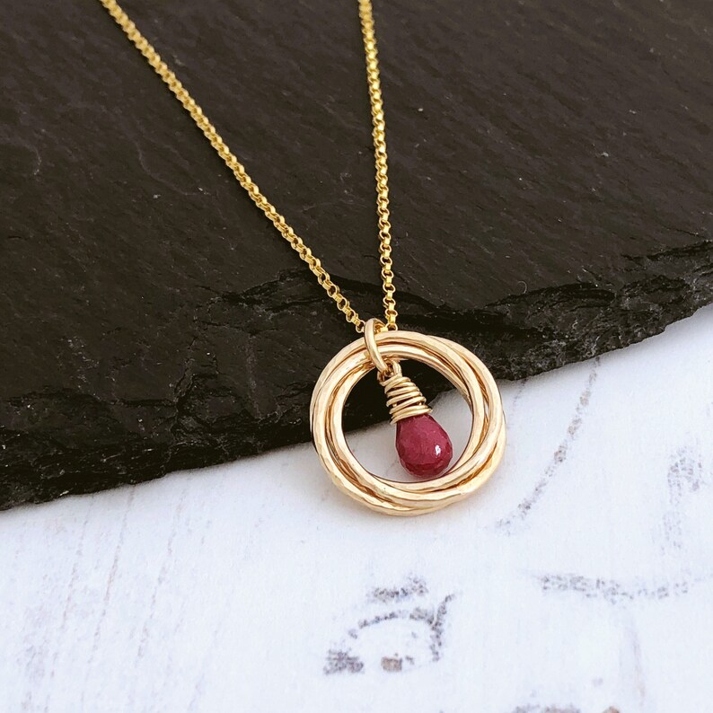 40th anniversary gift ruby necklace 40th birthday gift ruby | Etsy
