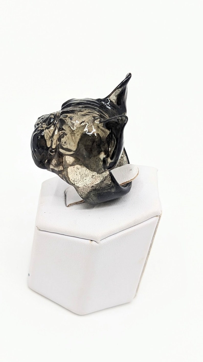 Black Frenchie Bull Dog Ring - 3D Frenchie Ring - Etsy