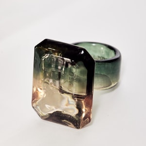 watermelon faux gem ring- 3D watermelon Ring image 1