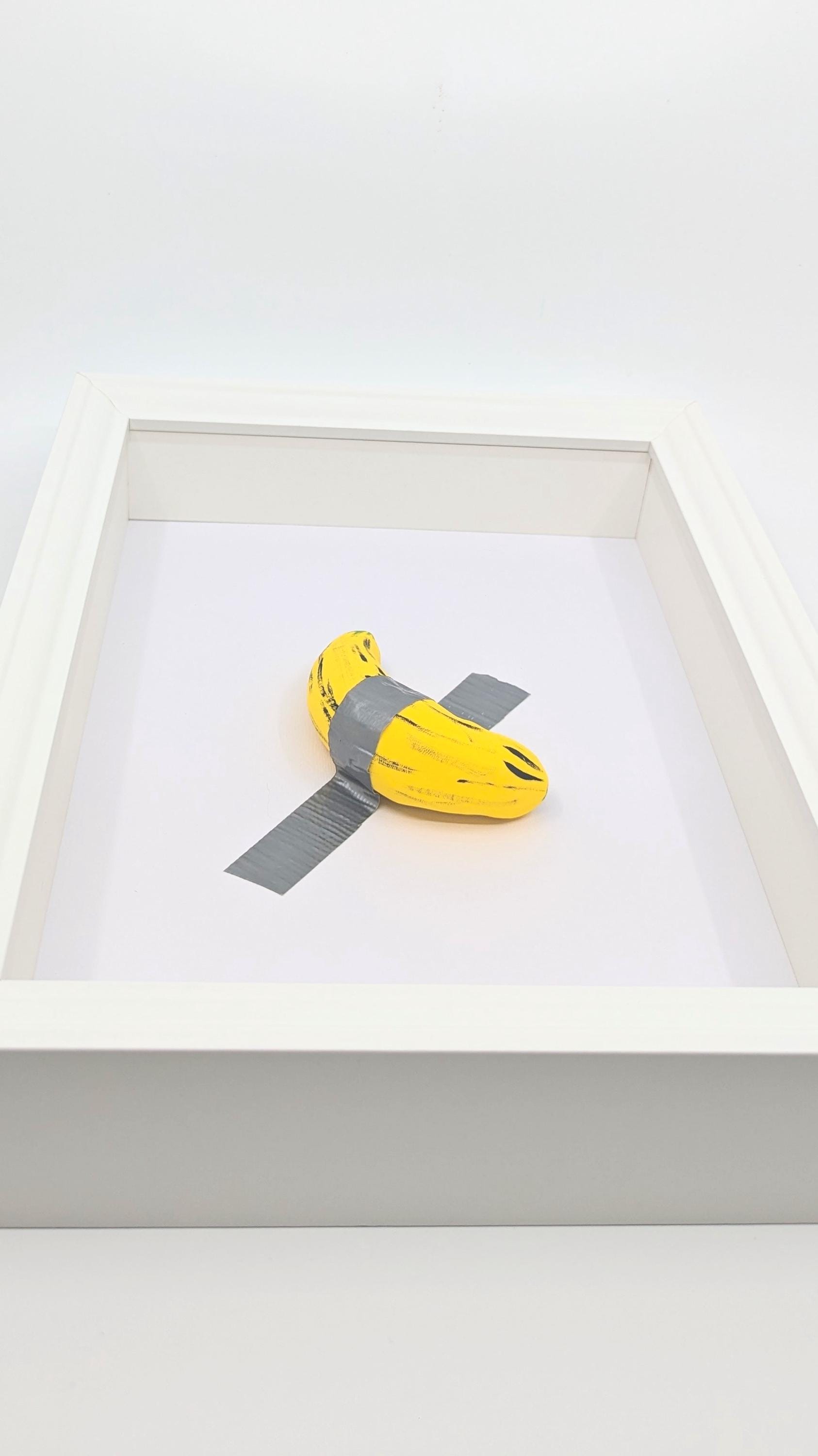 バナナのアクリル画（黒フレーム） Banana Frame - Art Basel Banana Frame - Etsy
