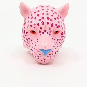 pink leopard ring -3D leopard ring