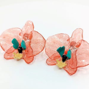 Orchid earrings- 3D earrings - Flowers earrings