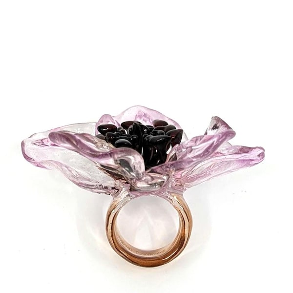 Pretty flower ring - 3D oversized ring