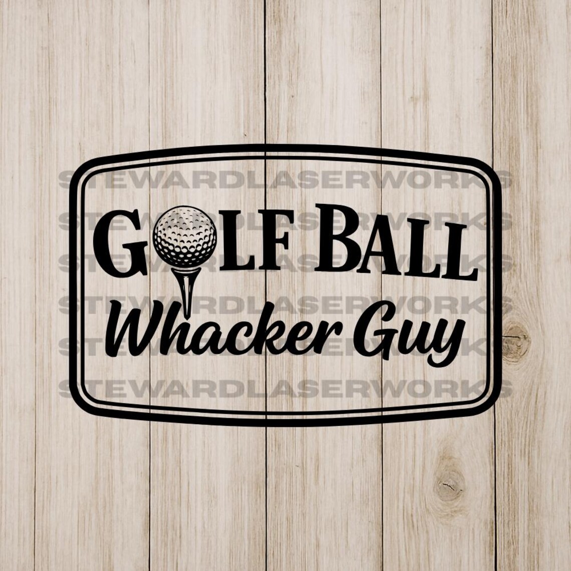 Golf Ball Whacker Guy SVG File: Funny Hat Patch Design (digital ...