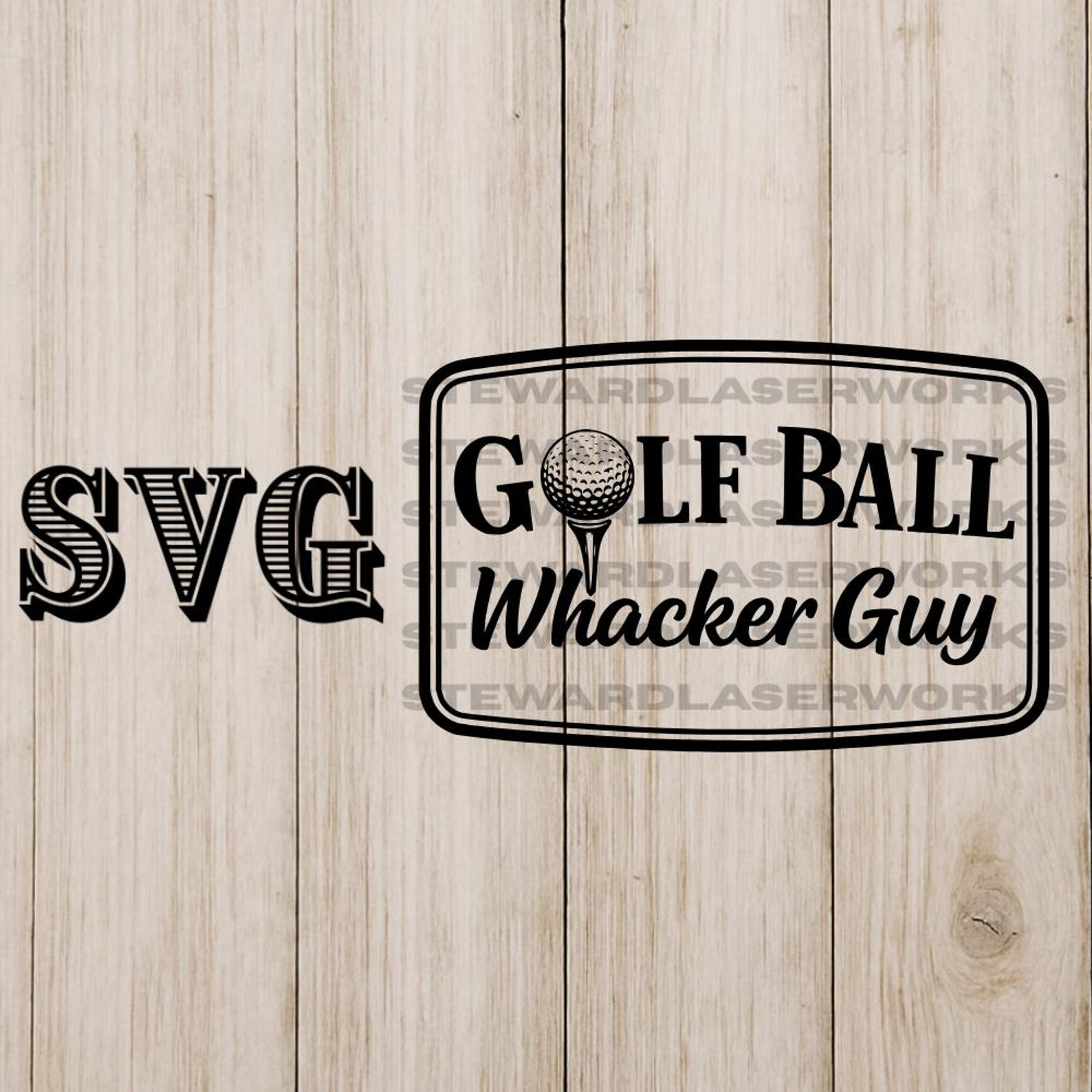 Golf Ball Whacker Guy SVG File: Funny Hat Patch Design (digital ...