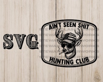Hunting Club SVG File: Hat Patch Design (Digital Download)