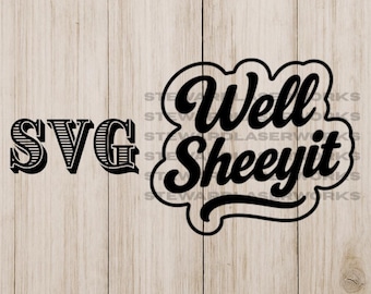 Bem, Sheeyit SVG Arquivo Digital Hat Patch Design *Não é um item físico*