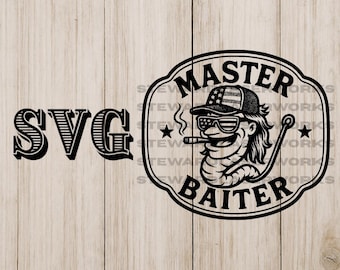 マスターベイターの面白い釣りSVGデジタルファイル帽子パッチデザイン *物理的なアイテムではありません*