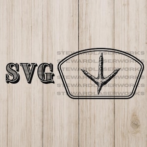 May include: Black and white SVG design featuring the word "SVG" in a bold, decorative font. A chicken foot graphic is inside a shield-shaped frame. The background is a light wood grain.