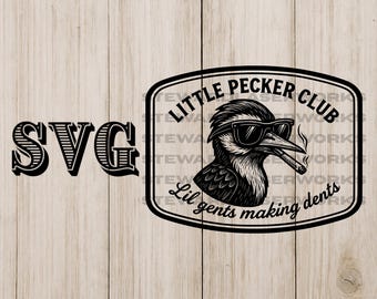 Little Pecker Club SVG File: Hat Patch Design (Digital Download)