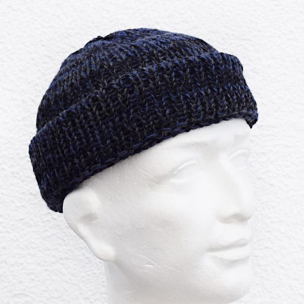 Alpaca beanie Wool fisherman beanie Docker cap knit beanie men Knit watch cap Fisherman skull cap men wool