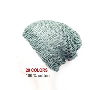 Light beanie slouch beanie cotton summer slouch hat boho slouch hat loose beanie