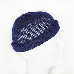 Dock hat Brimless docker cap Fisherman beanie Handmade docker hat beanie