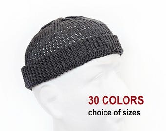 Dock hat brimless cap beanie hat for men big head fisherman hat docker hat mens summer hat docker cap fisherman beanie large head