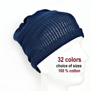 Knit cotton beanie Summer beanie men mens beanie summer mens hat mens slouch beanie big head hat