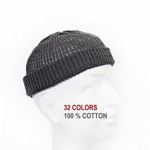 Dock hat brimless cap beanie hat for men big head fisherman hat docker hat mens summer hat docker cap fisherman beanie large head