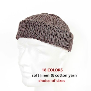 Docker hat Fisherman beanie Brimless cap Big head hat